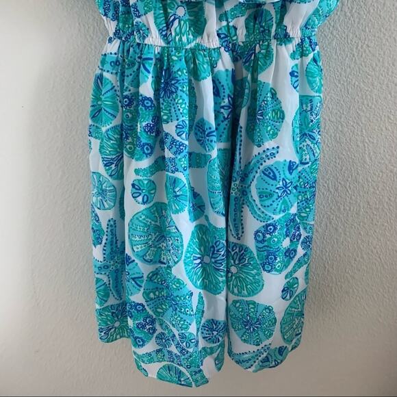 Lilly Pulitzer Sand Dollar Starfish Ocean Theme Dress Green Blue Small - Picture 8 of 13